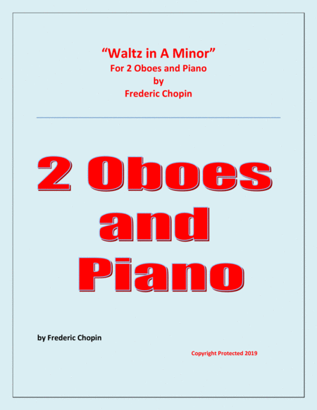 Free Sheet Music Waltz In A Minor Chopin 2 Oboes And Piano Chamber Music