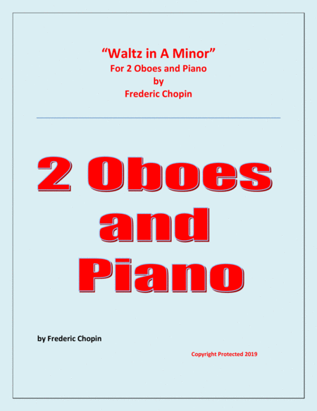 Waltz In A Minor Chopin 2 Oboes And Piano Chamber Music Sheet Music