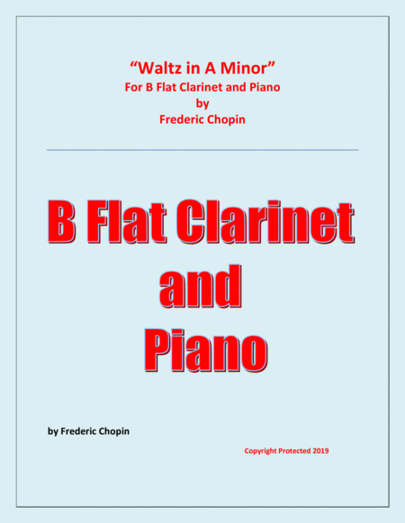 Free Sheet Music Waltz In A Minor Chopin B Flat Clarinet And Piano Chamber Music