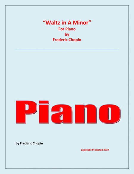 Waltz In A Minor Chopin Piano Chamber Music Sheet Music