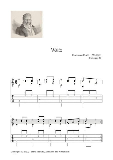 Free Sheet Music Waltz In C Major