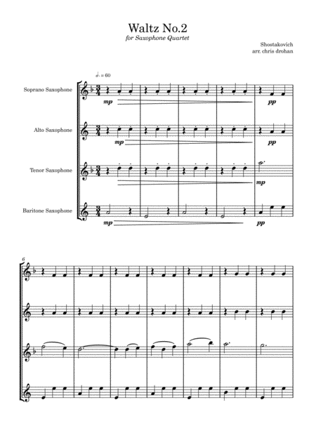Free Sheet Music Waltz No 2 Shostakovich