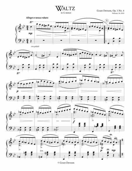 Free Sheet Music Waltz No 4 Opus 1
