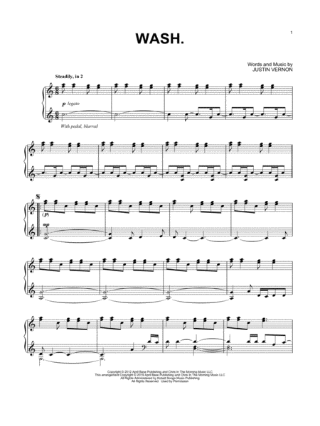 Free Sheet Music Wash