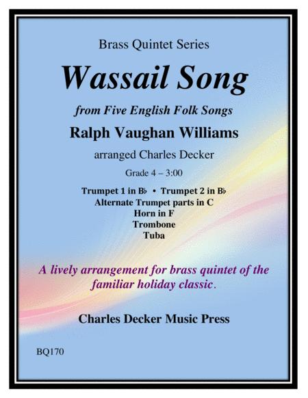 Free Sheet Music Wassail Song For Brass Quintet