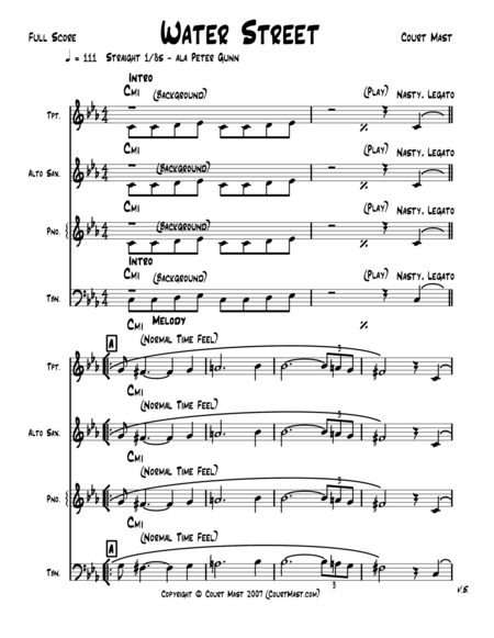 Water Street Lead Sheet Sheet Music