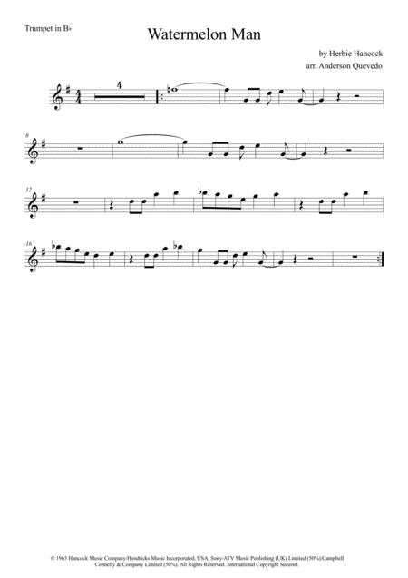 Watermelon Man Herbie Hancock Trumpet Sheet Music