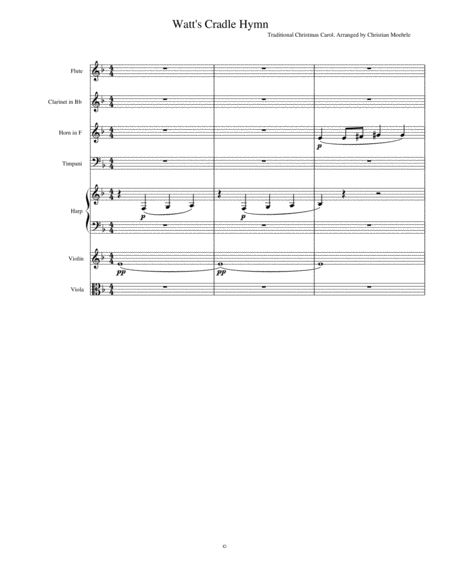 Free Sheet Music Watts Cradle Hymn