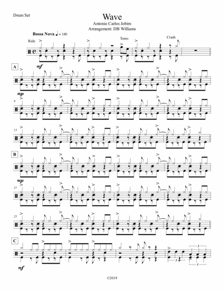 Wave Drum Set Sheet Music