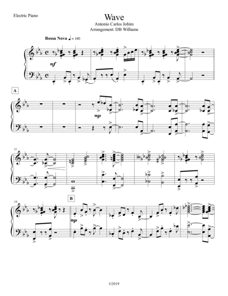 Wave Electric Piano Sheet Music