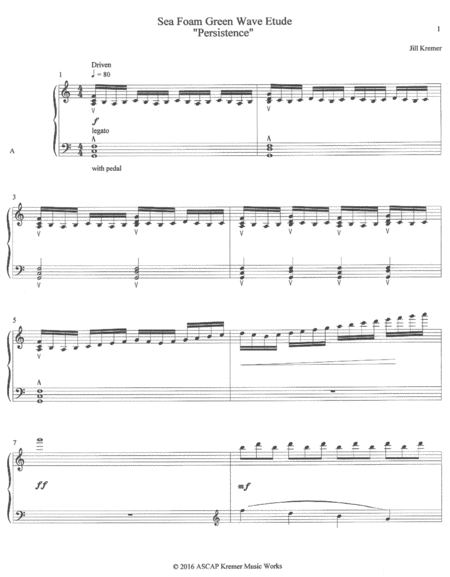 Free Sheet Music Wave Etude Persistence