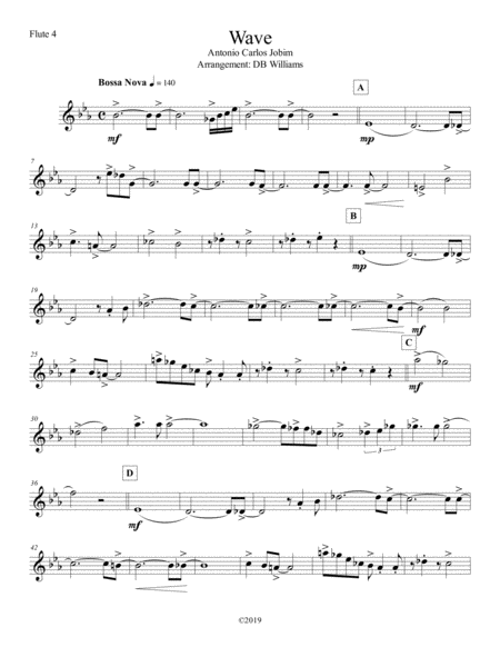 Free Sheet Music Wave Flute 4