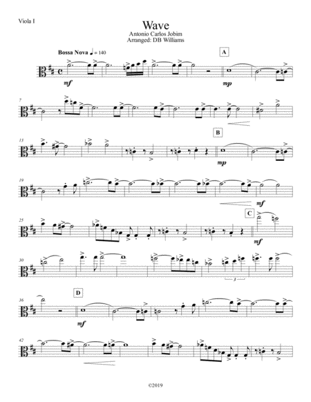 Free Sheet Music Wave Viola 1
