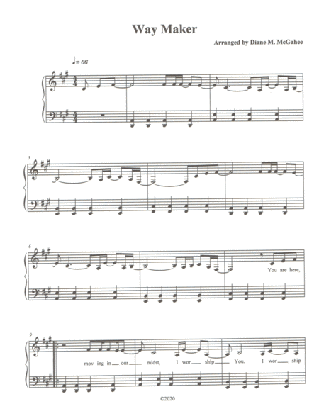 Way Maker Sheet Music