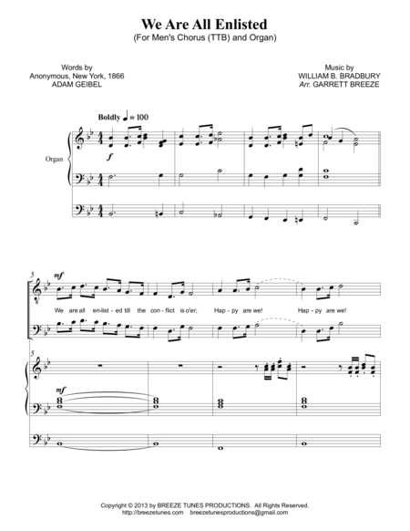 We Are All Enlisted Ttb Sheet Music