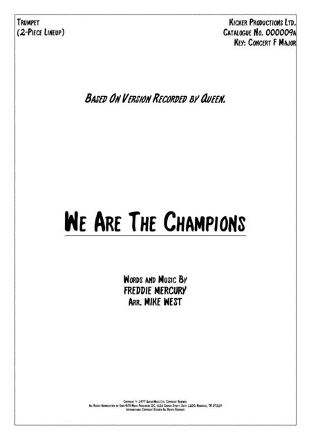 We Are The Champions 2 Piece Brass Section Sheet Music