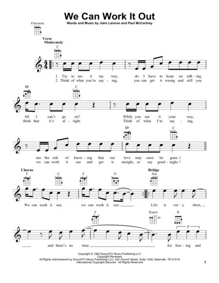 We Can Work It Out Sheet Music