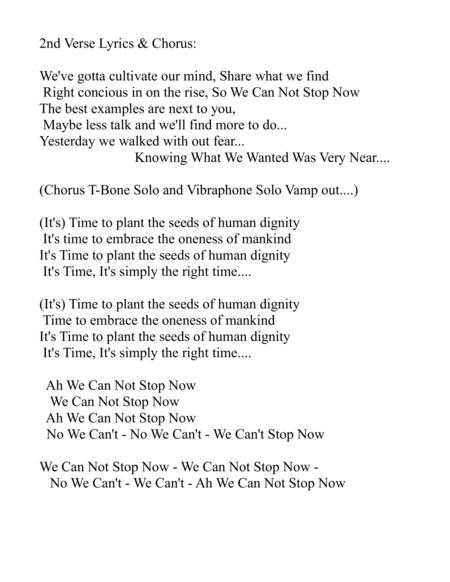 We Cannot Stop Now Sheet Music