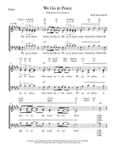 We Go In Peace Barth Octavo W Chords Sheet Music