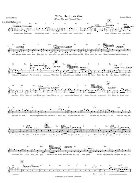 Free Sheet Music We Re Here For You