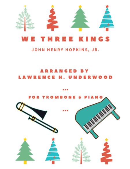 We Three Kings For Solo Trombone Baritone Or Euphonium Sheet Music