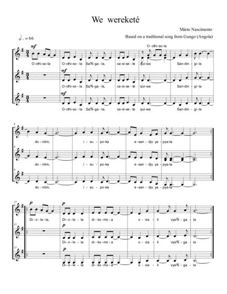 We Wereket Sheet Music