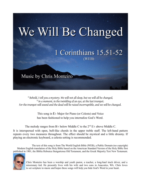 Free Sheet Music We Will Be Changed 1 Corinthians 15 51 52 Web