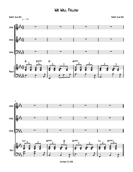 Free Sheet Music We Will Follow