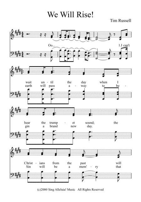 Free Sheet Music We Will Rise