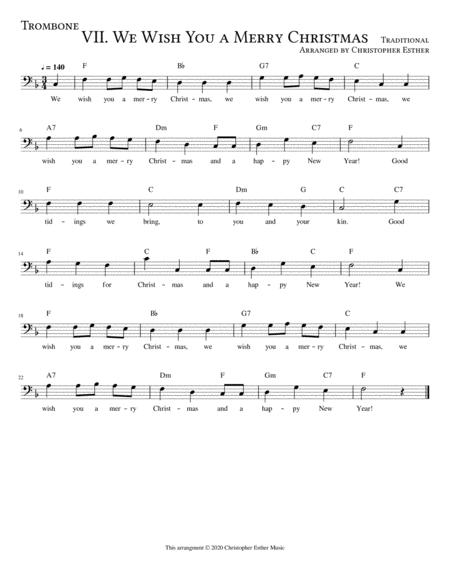 Free Sheet Music We Wish You A Merry Christmas For Trombone