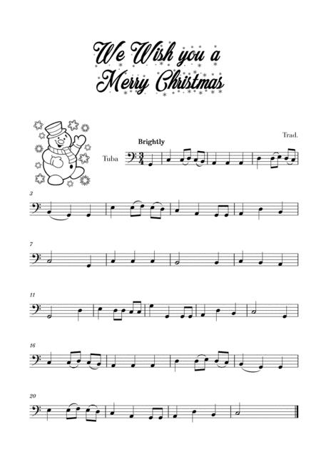 We Wish You A Merry Christmas For Tuba Sheet Music