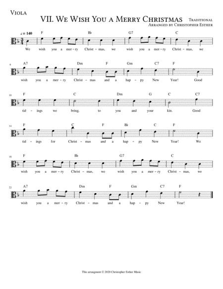 Free Sheet Music We Wish You A Merry Christmas For Viola