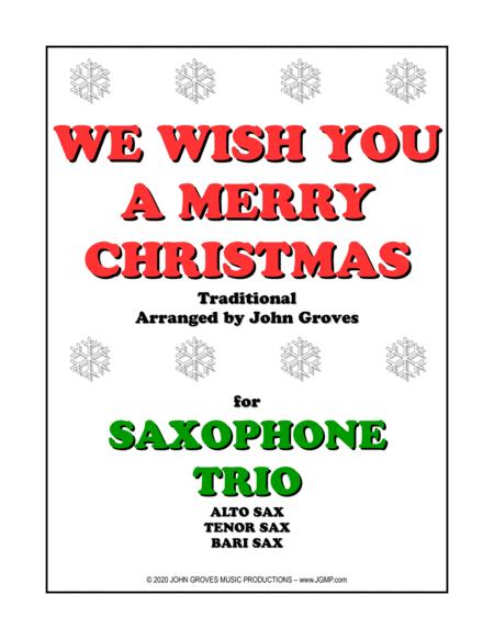 We Wish You A Merry Christmas Saxophone Trio Sheet Music