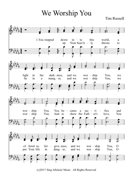 We Worship You Sheet Music