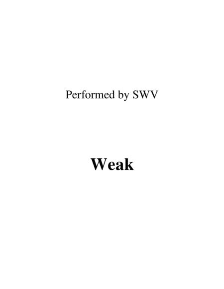 Free Sheet Music Weak Performed By Swv