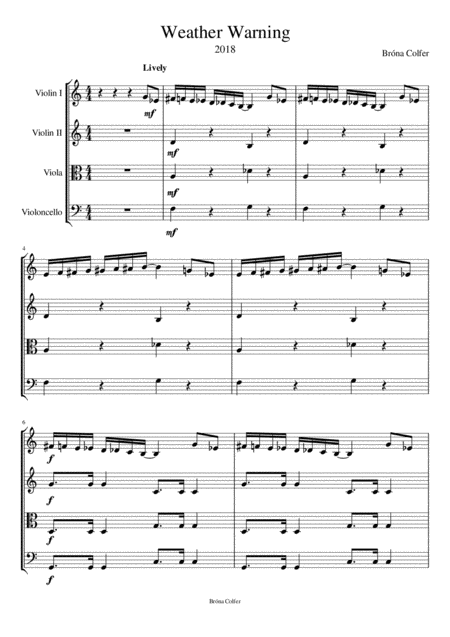 Free Sheet Music Weather Warning