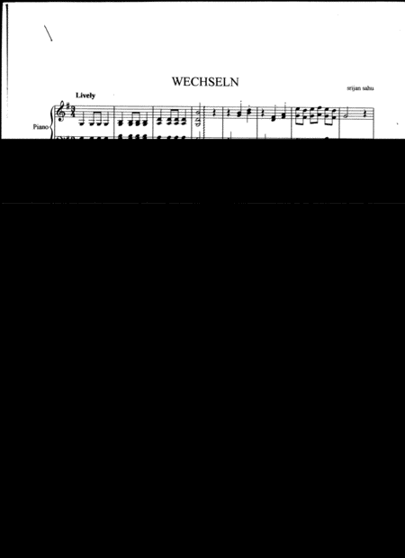 Wechseln Sheet Music