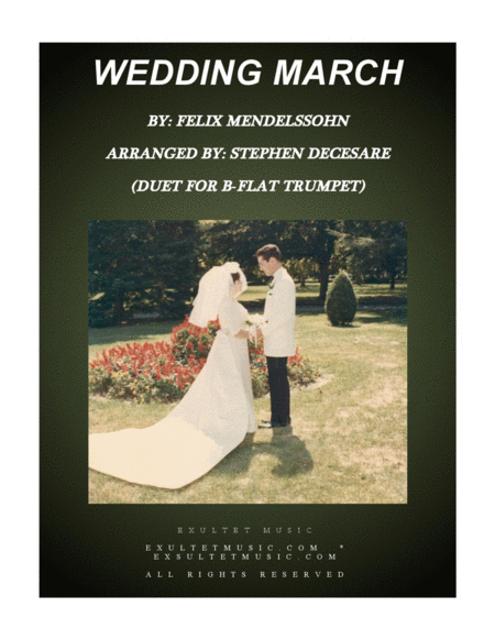 Free Sheet Music Wedding March Duet For Bb Trumpet