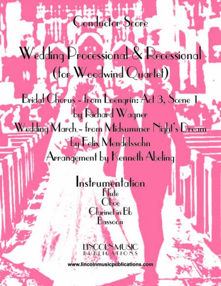 Wedding Processional Recessional For Woodwind Quartet Sheet Music