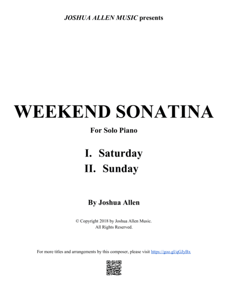 Weekend Sonatina Sheet Music