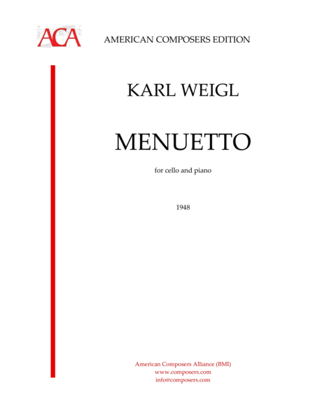 Weiglk Menuetto Sheet Music