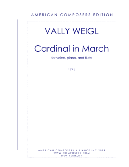 Free Sheet Music Weiglv Cardinal In March