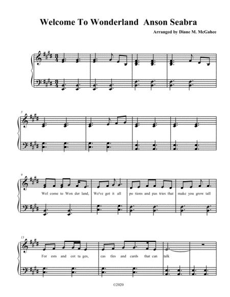 Welcome To Wonderland Sheet Music