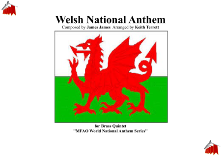 Welsh National Anthem Land Of My Fathers For Brass Quintet Sheet Music