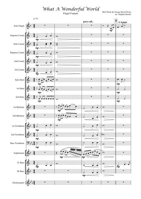 What A Wonderful World Flugel Feature Sheet Music