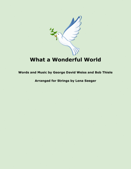 What A Wonderful World Two Violins And Cello Sheet Music