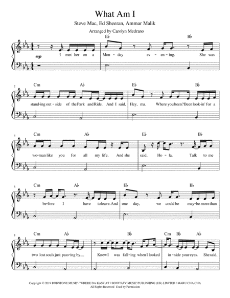 Free Sheet Music What Am I