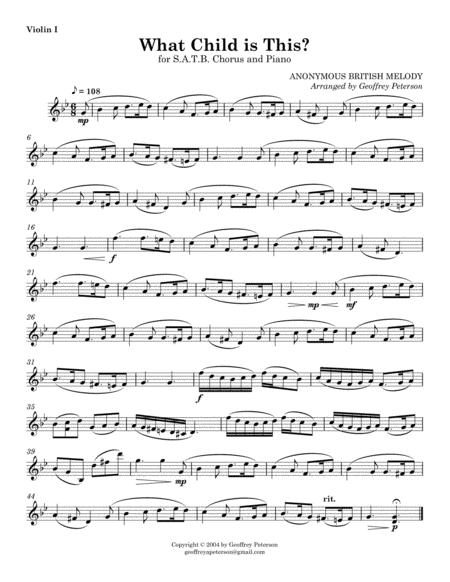 What Child Is This Optional String Parts Sheet Music