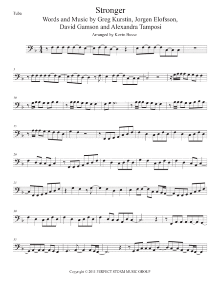 What Doesnt Kill You Makes You Stronger Tuba Sheet Music