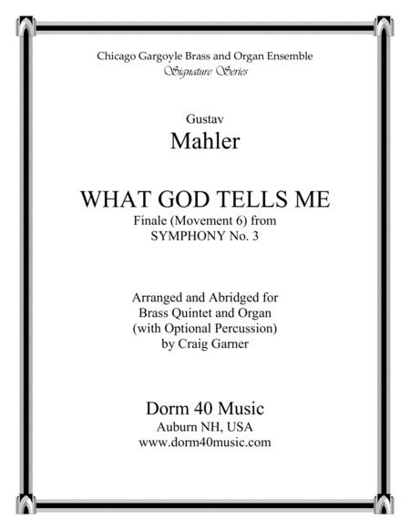 What God Tells Me Finale From Symphony No 3 Sheet Music